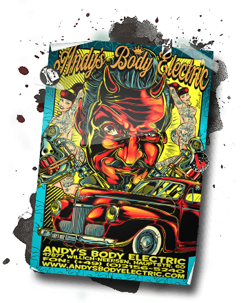 Andy`s Body Electric Poster Art